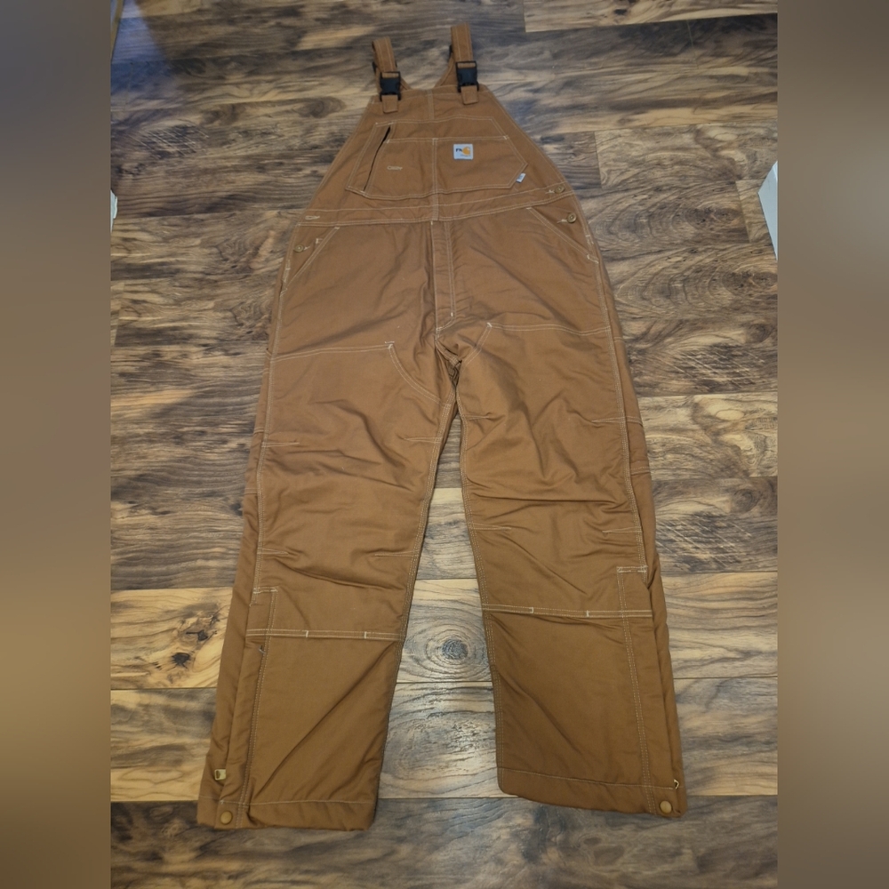 Carhartt FR Overalls Duck Bid Mens Sz 40×30 Double Front Quilted Lined NFPA 2112